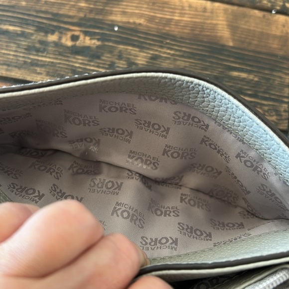 Michael Kors Gray Structured Shoulder Bag with Chain Strap - Picture 10 of 14